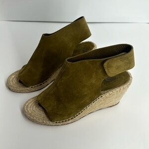 CELINE WEDGE ESPADRILLE SANDALS